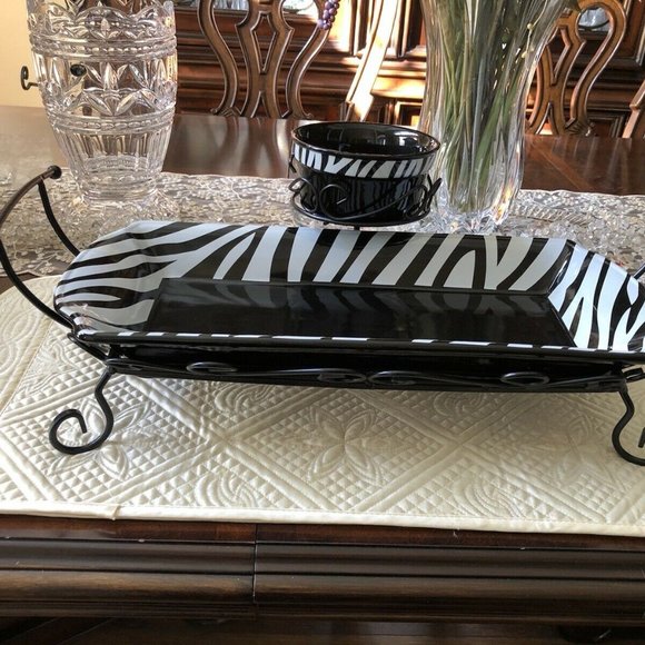 Zaza Zebra Hospitality 3 pc set NEW Celebrating Home Microwaveable - Picture 3 of 11